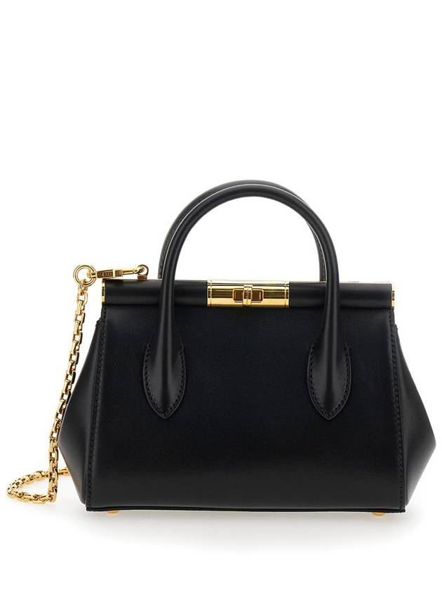 'Marlene Small 'Black Handbag With Shoulder Strap And Logo Embossed On The Back In Leather Woman - DOLCE&GABBANA - BALAAN 1