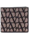 Toile Iconographe Half Wallet Beige - VALENTINO - BALAAN 3