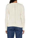 Embroidered Logo Pony Cable Knit Top Cream - POLO RALPH LAUREN - BALAAN 5