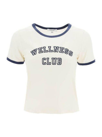 Women's Wellness Club Short Sleeve T-Shirt Cream - SPORTY & RICH - BALAAN 1