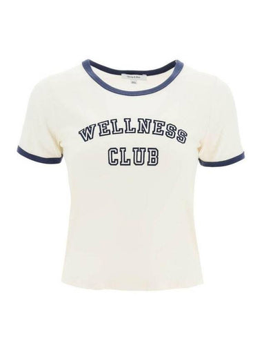 Women's Wellness Club Short Sleeve T-Shirt Cream - SPORTY & RICH - BALAAN 1