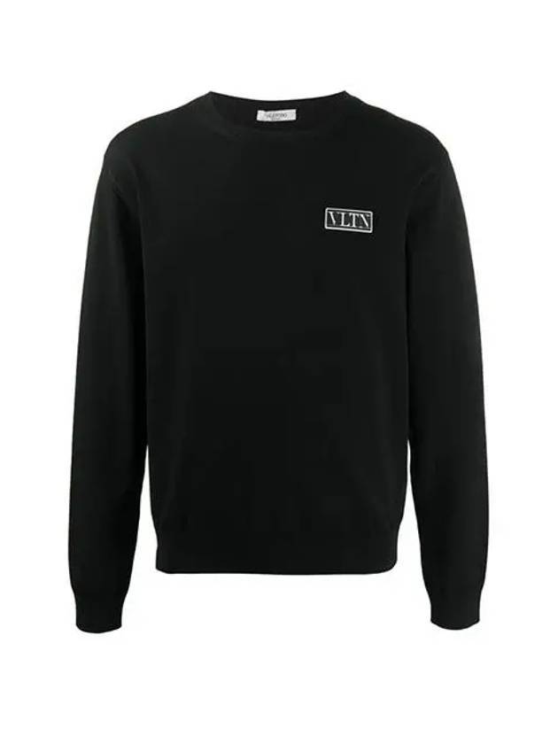 Logo Round Knit Top Black - VALENTINO - BALAAN 1