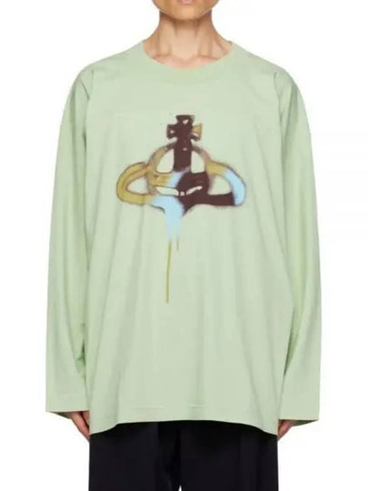 Spray ORB Fresh Long Sleeve T-Shirt Green - VIVIENNE WESTWOOD - BALAAN 2