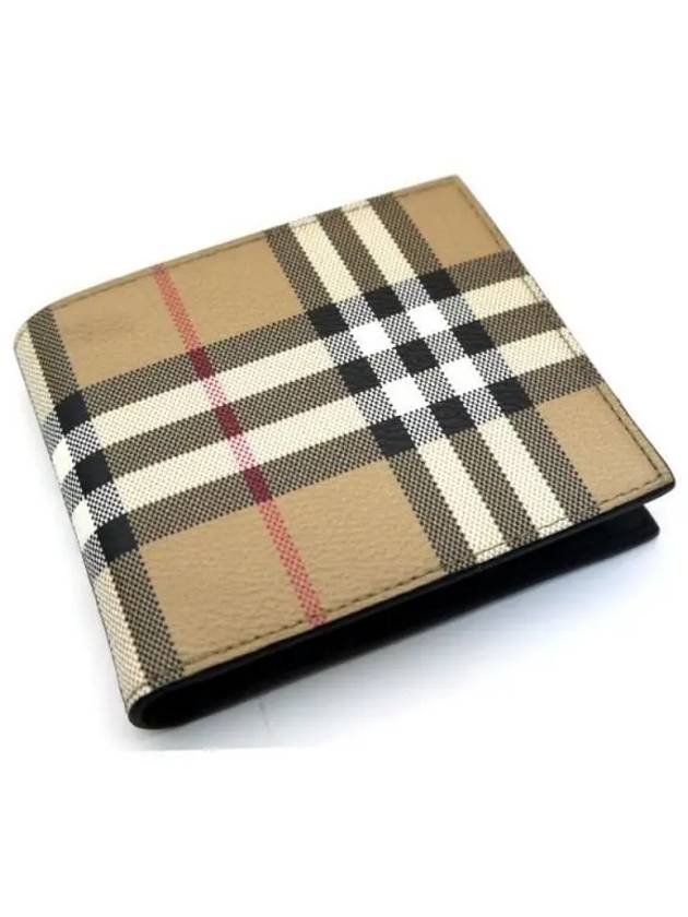 Check Motif Half Wallet Beige - BURBERRY - BALAAN 2