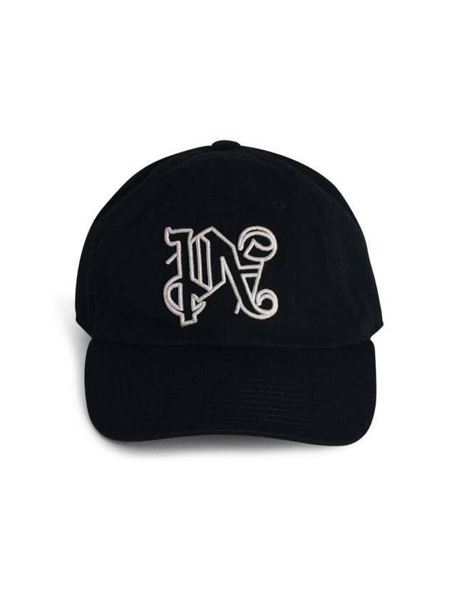 Monogram Ball Cap Black - PALM ANGELS - BALAAN 2