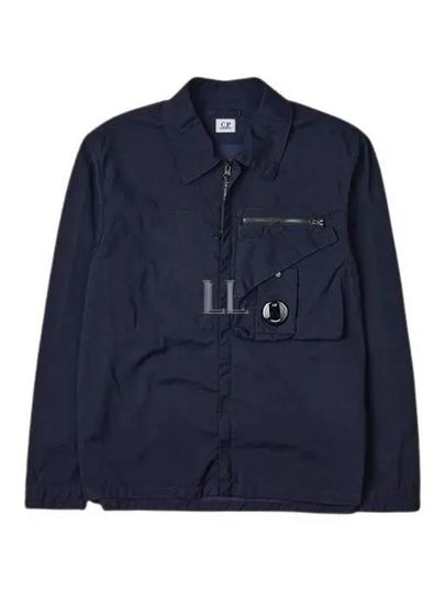 Tylon P Lens Overshirt Zip Up Jacket Navy - CP COMPANY - BALAAN 2