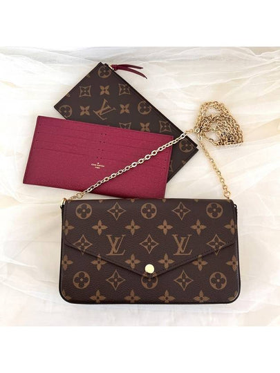 Felicie Pochette Monogram Shoulder Bag Fuchsia Brown - LOUIS VUITTON - BALAAN 2