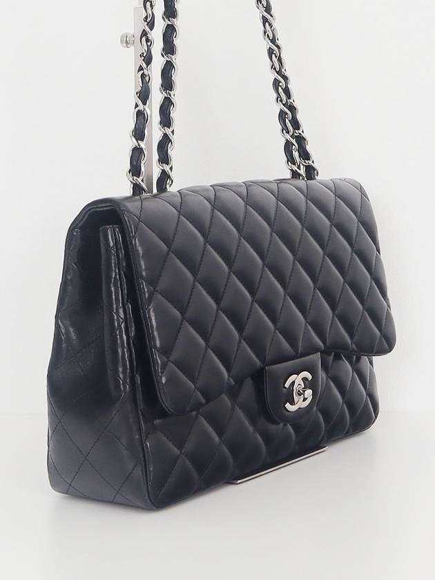 Classic Jumbo Lambskin Flap Bag Black A58600 - CHANEL - BALAAN 4