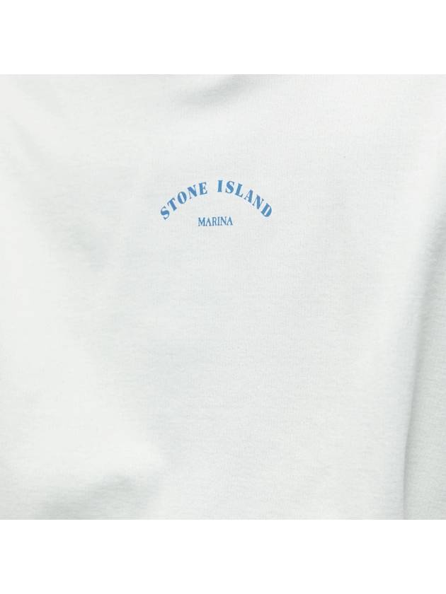 Marina Cotton Hoodie Sky Blue - STONE ISLAND - BALAAN 4