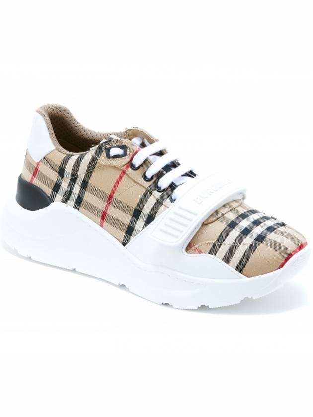 Vintage Check Suede Leather Sneakers Archive Beige - BURBERRY - BALAAN 4