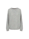 Mohair Wool Crew Neck Knit Top Soft Green Melange - ACNE STUDIOS - BALAAN 2