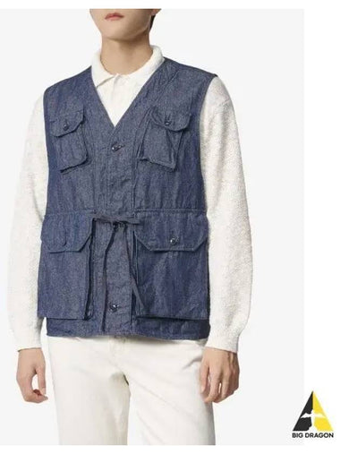 C1 Denim Pocket Vest Indigo MP128CT011 - ENGINEERED GARMENTS - BALAAN 1