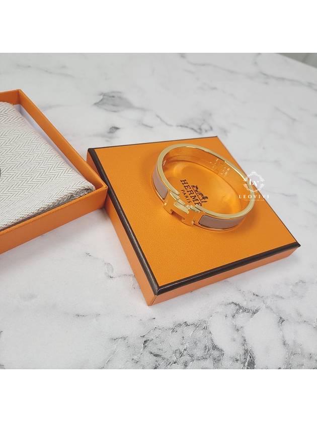 Clic H Bracelet Rose Gold & Marron Glace - HERMES - BALAAN 3