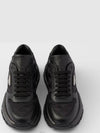 Prax 01 Low Top Sneakers Black - PRADA - BALAAN 4