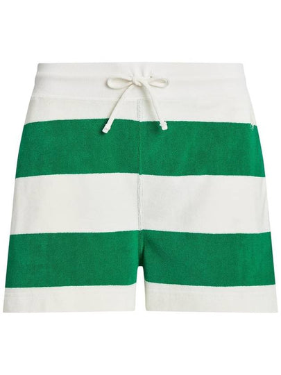 Women's Cotton Terry Rugby Shorts Green - POLO RALPH LAUREN - BALAAN 2