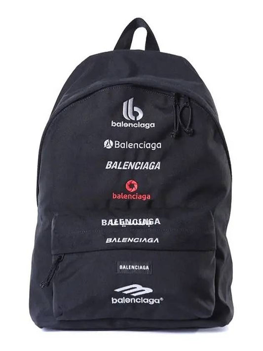 Explorer Embroidered Logo Backpack Black - BALENCIAGA - BALAAN 2