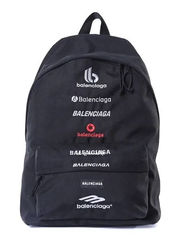 Explorer Embroidered Logo Backpack Black - BALENCIAGA - BALAAN 3