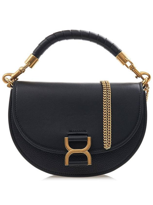 Marcie Buckle Chain Flap Leather Shoulder Tote Bag Black - CHLOE - BALAAN 2