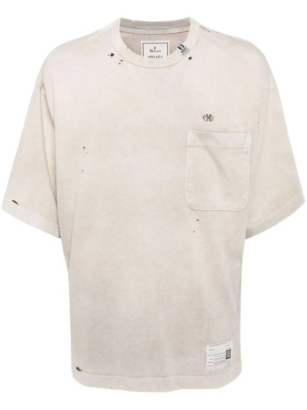 Sun-faded like short sleeve t-shirt beige - MAISON MIHARA YASUHIRO - BALAAN 1