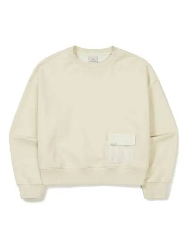 Land Women s Woven Pocket Brushed Sweatshirt Yellow S23FWFHT62 - SNOW PEAK - BALAAN 1