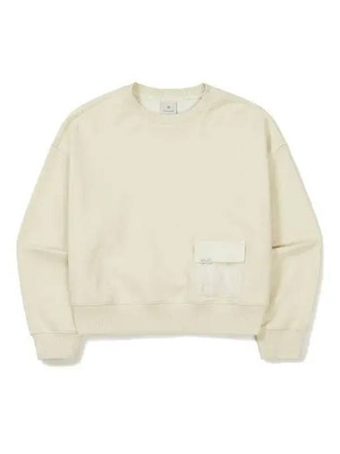 Land Women s Woven Pocket Brushed Sweatshirt Yellow S23FWFHT62 - SNOW PEAK - BALAAN 1