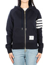 Engineered 4-Bar Stripe Loopback Jersey Knit Zip Up Hoodie Navy - THOM BROWNE - BALAAN 2