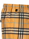 Check Drawstring Swim Shorts Orange - BURBERRY - BALAAN 5