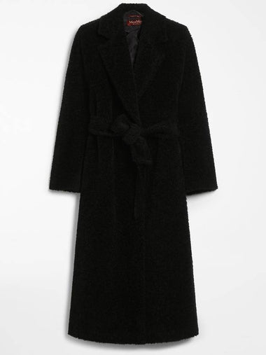 GENARCA Alpaca Wool Coat Black 60162513 - MAX MARA - BALAAN 1