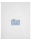 Saffiano Smooth Leather Card Wallet Light Blue - PRADA - BALAAN 2