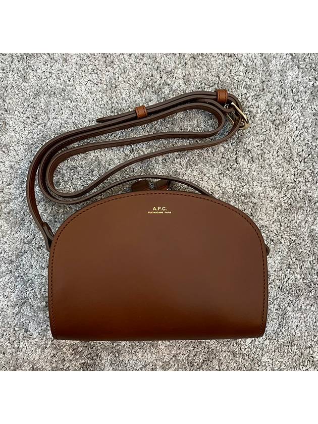 Demi Lune Mini Half Moon Cross Bag Brown - A.P.C. - BALAAN 5