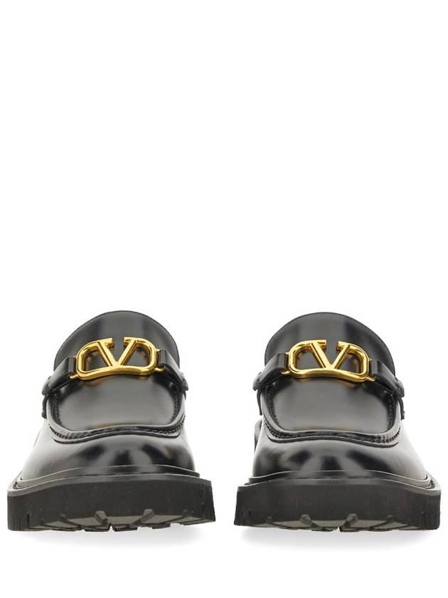 V Logo Signature Chunky Loafers Black - VALENTINO - BALAAN 5