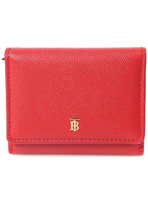 Monogram Trifold Card Wallet Red - BURBERRY - BALAAN 1