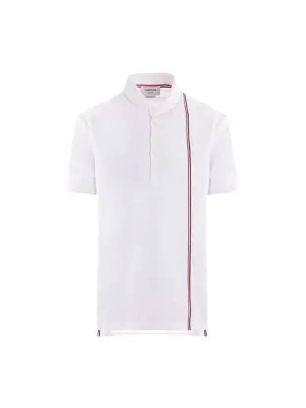 RWB Stripe Polo Shirt White - THOM BROWNE - BALAAN 2