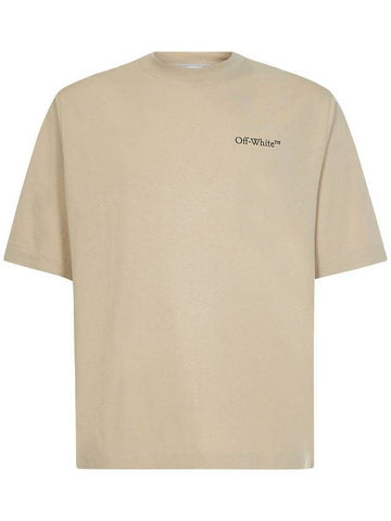 Caravaggio cotton short-sleeved t-shirt beige - OFF WHITE - BALAAN 1