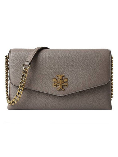 Kira Pebbled Gold Chain Shoulder Bag Beige - TORY BURCH - BALAAN 1