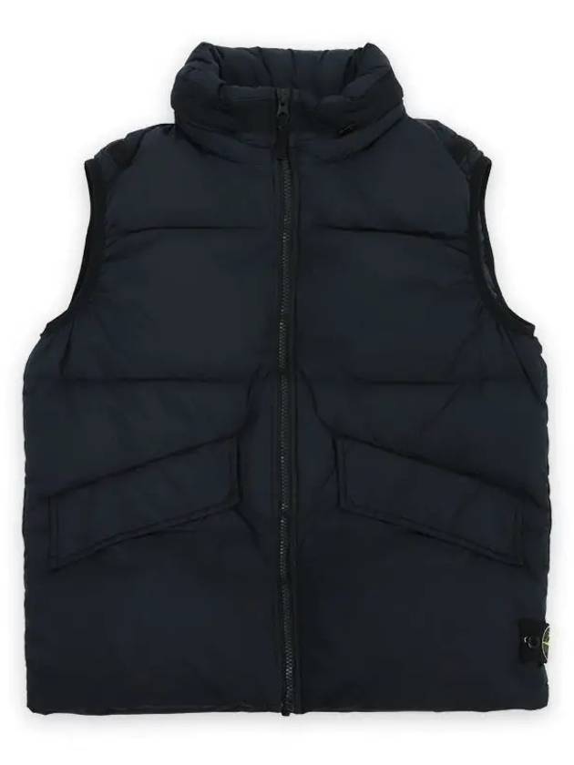 Kids Crinkle Reps Recycled Nylon Down Vest Navy - STONE ISLAND - BALAAN 3