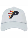 Flaming P 6 panel cap gray Flaming P 6 panel Cap - PALACE - BALAAN 3