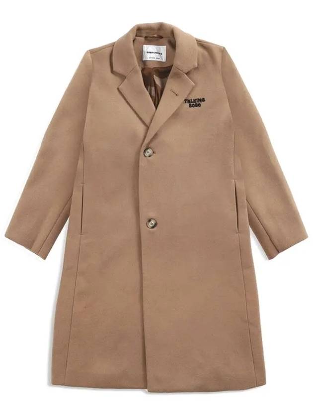 Kids Bobo Logo Embroidery Coat Brown 221AC126 210 - BOBO CHOSES - BALAAN 1