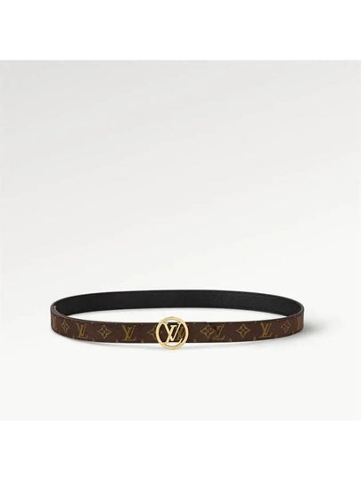 LV Circle 20MM Reversible Leather Belt Black Brown - LOUIS VUITTON - BALAAN 2