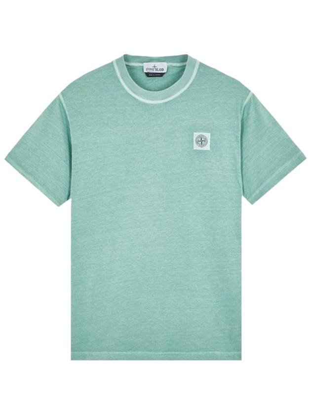 Organic Cotton Short Sleeve T-Shirt Light Green - STONE ISLAND - BALAAN 2