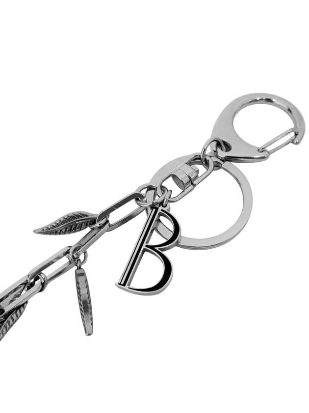 Leaf Surgical Steel Chain Keyring Silver - BASSCLEF - BALAAN 7