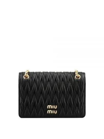 Matelasse Nappa Leather Mini Bag Black - MIU MIU - BALAAN 2