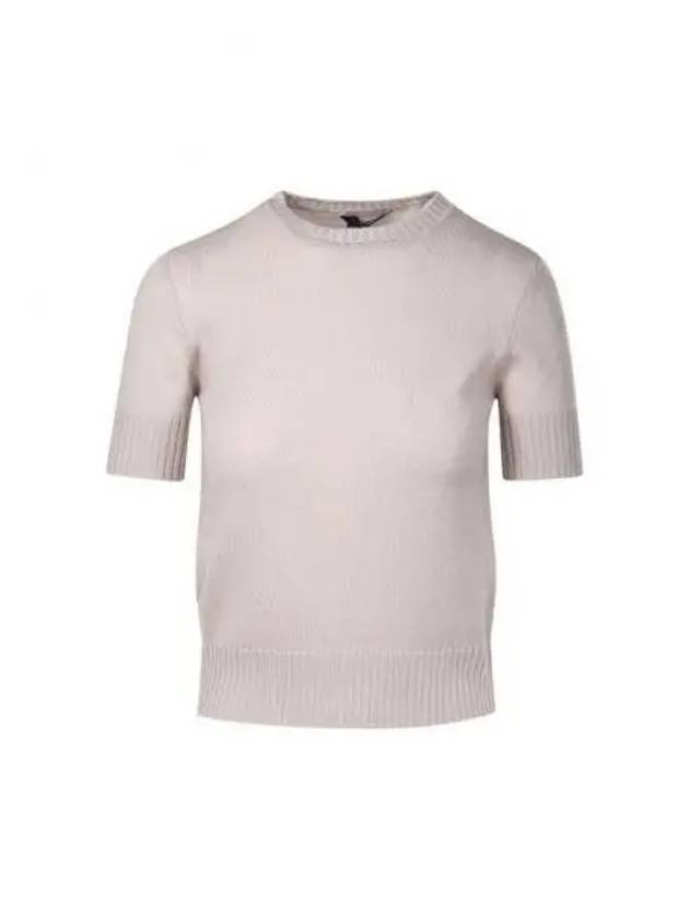 Berge Virgin Wool Knit Top Ecru - S MAX MARA - BALAAN 2