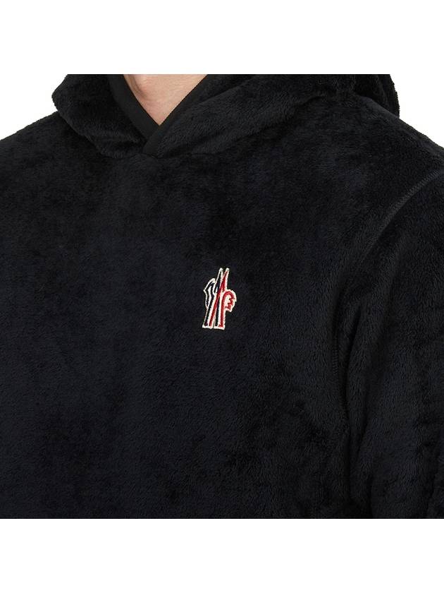 fleece texture hood black - MONCLER - BALAAN 7