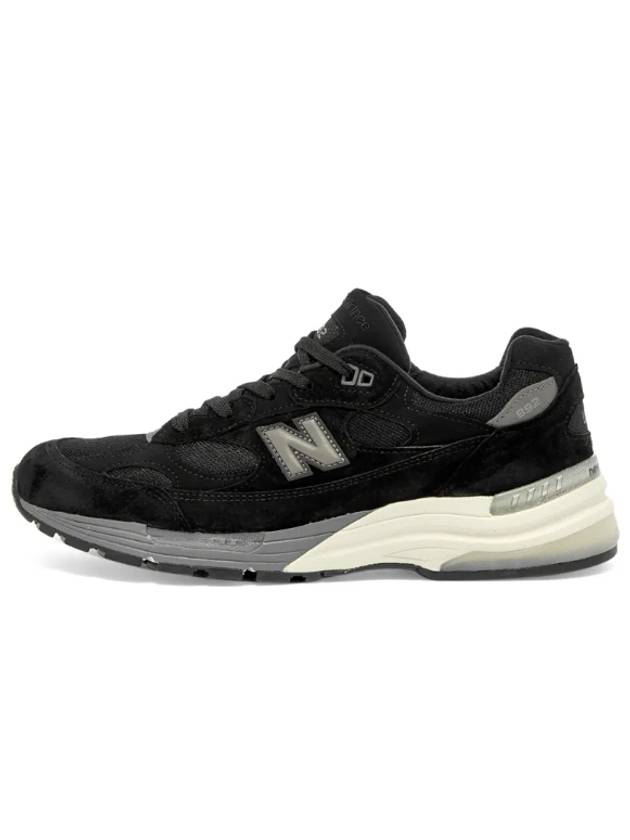 992 USA Suede Low Top Sneakers Black - NEW BALANCE - BALAAN 3