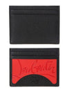 Men's Kios Logo Card Wallet Red Black - CHRISTIAN LOUBOUTIN - BALAAN 2