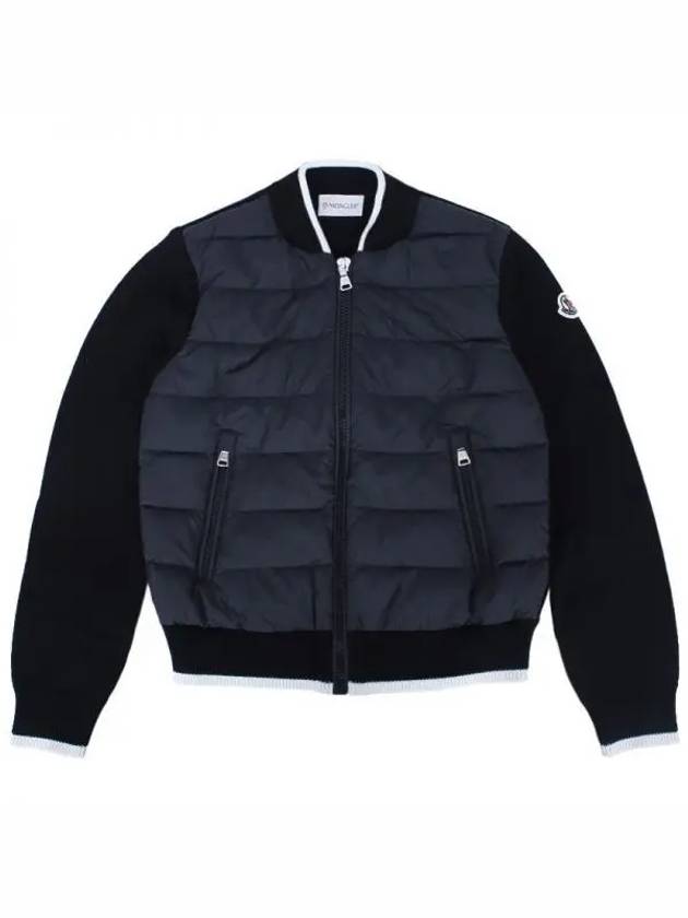 Kids Logo Patch Cardigan Padding Black 9B00007 M1367 999 8 10Y 271081 1119563 - MONCLER - BALAAN 1