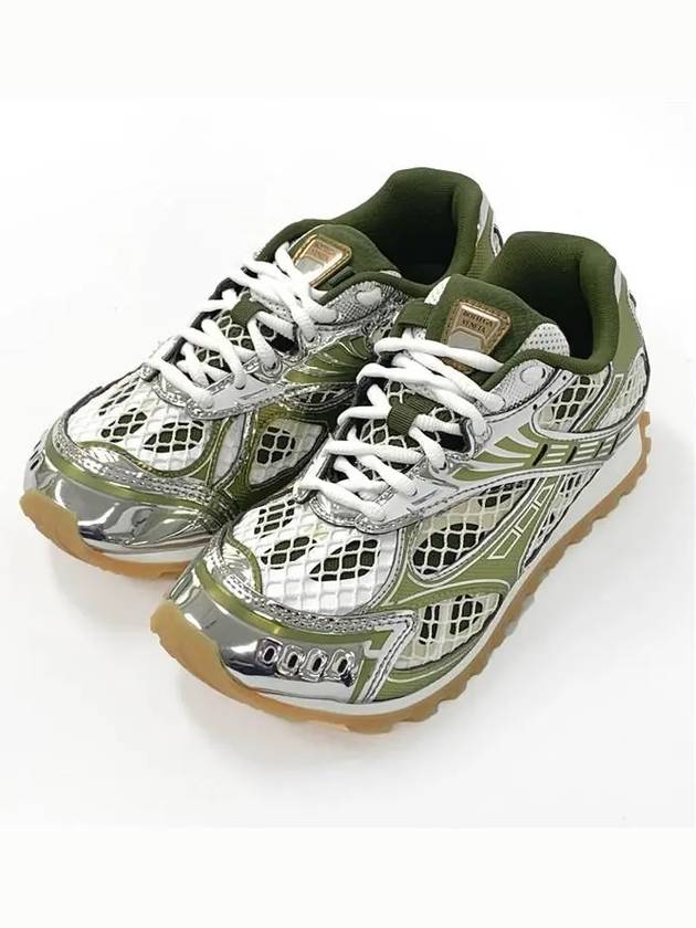 Orbit Mesh Rubber Low Top Sneakers Green - BOTTEGA VENETA - BALAAN 4