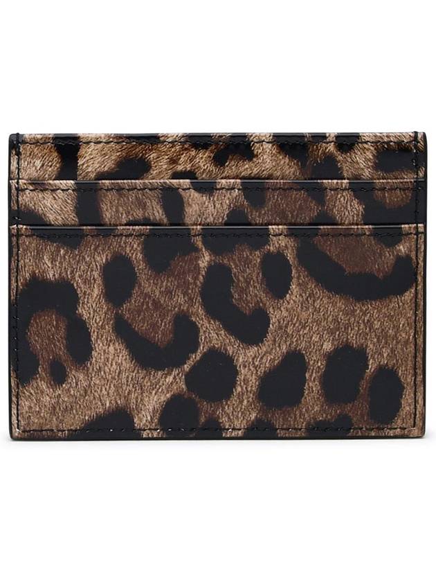 Leopard Print Leather Card Wallet Brown B0020373863 - DOLCE&GABBANA - BALAAN 4