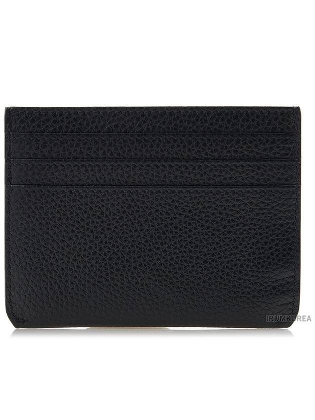 Embroidered Logo Calfskin Card Wallet Black - MARNI - BALAAN 4